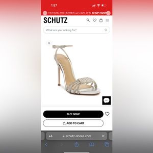 Brand new- Schultz Jewell Metallic Nappa Leather Sandal